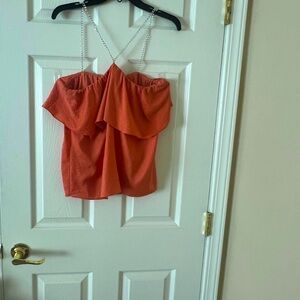 Women's Off-Shoulder Orange Top